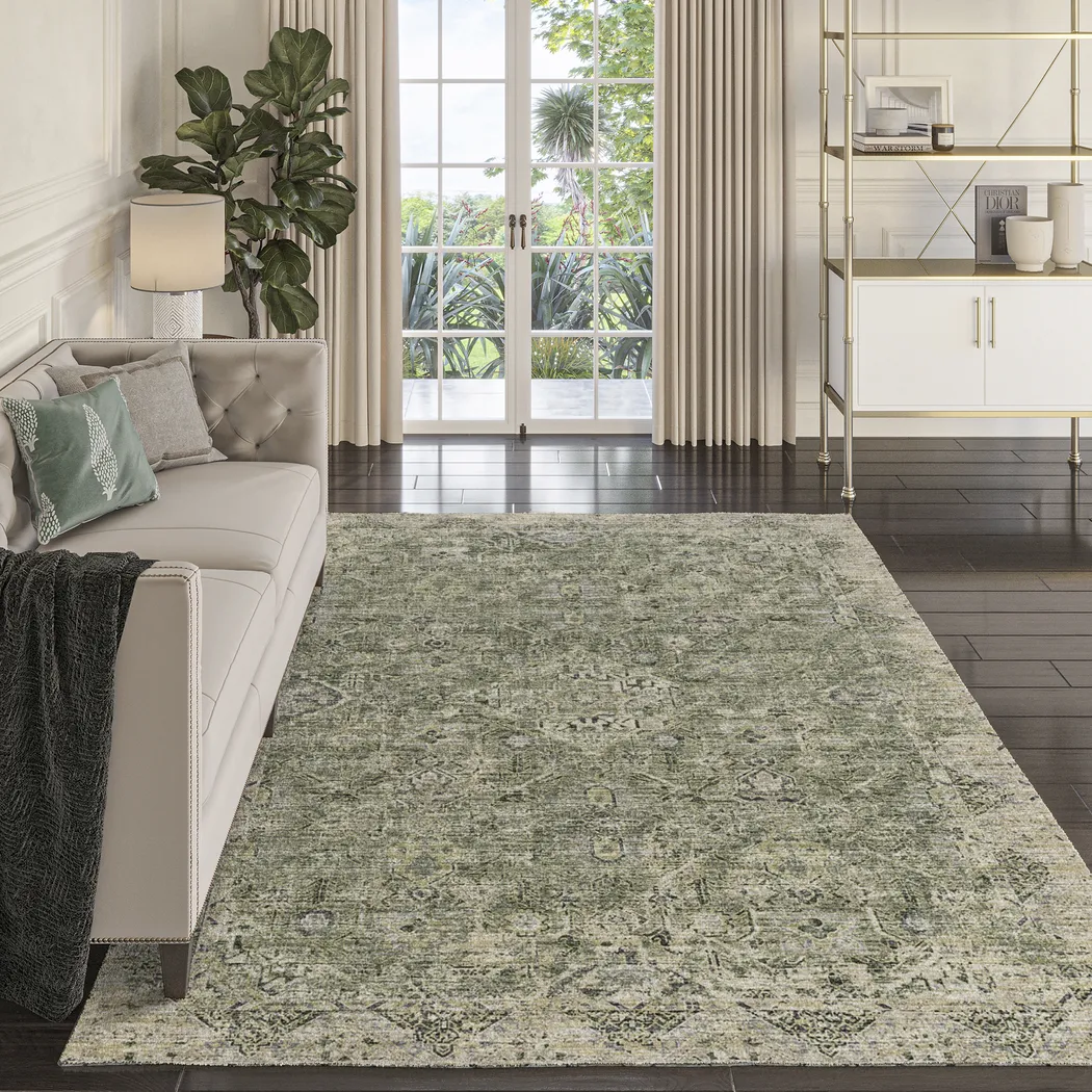 Lourna Green 5' x 7'6 Rug - Thumbnail - Image 2