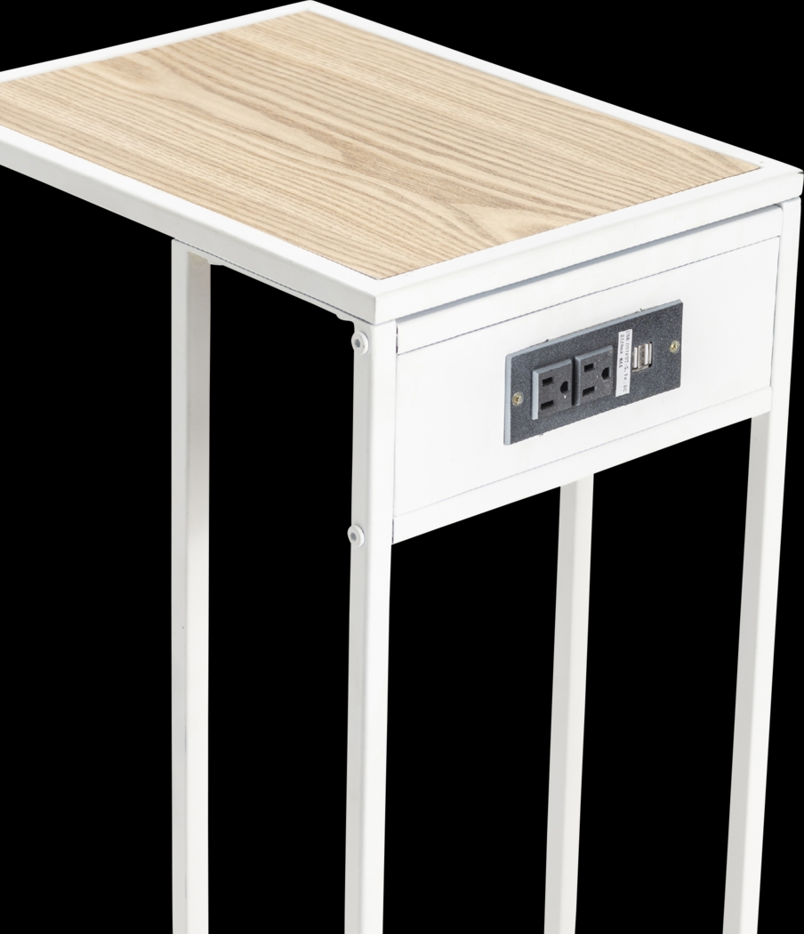 Lousalane White End Table - Thumbnail - Image 3