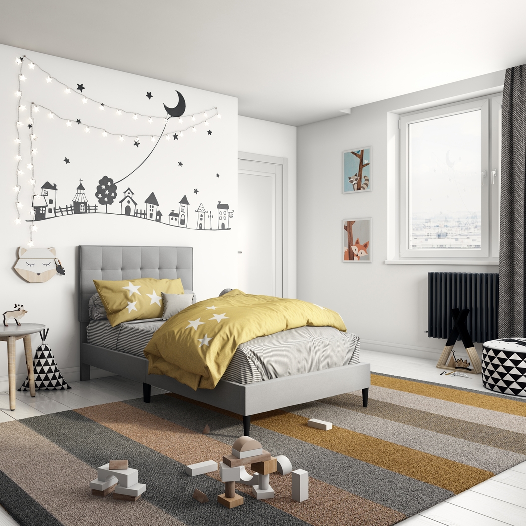 Lousetown Gray Twin Bed - Thumbnail - Image 8