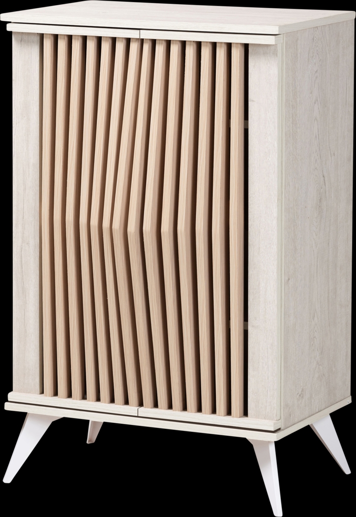 Louvenia Light Gray Accent Cabinet - Thumbnail - Image 1