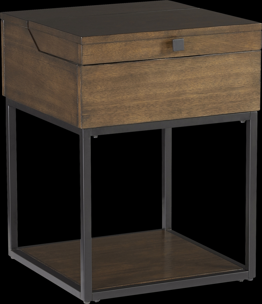 Lovedale Brown Chairside Table - Thumbnail - Image 1