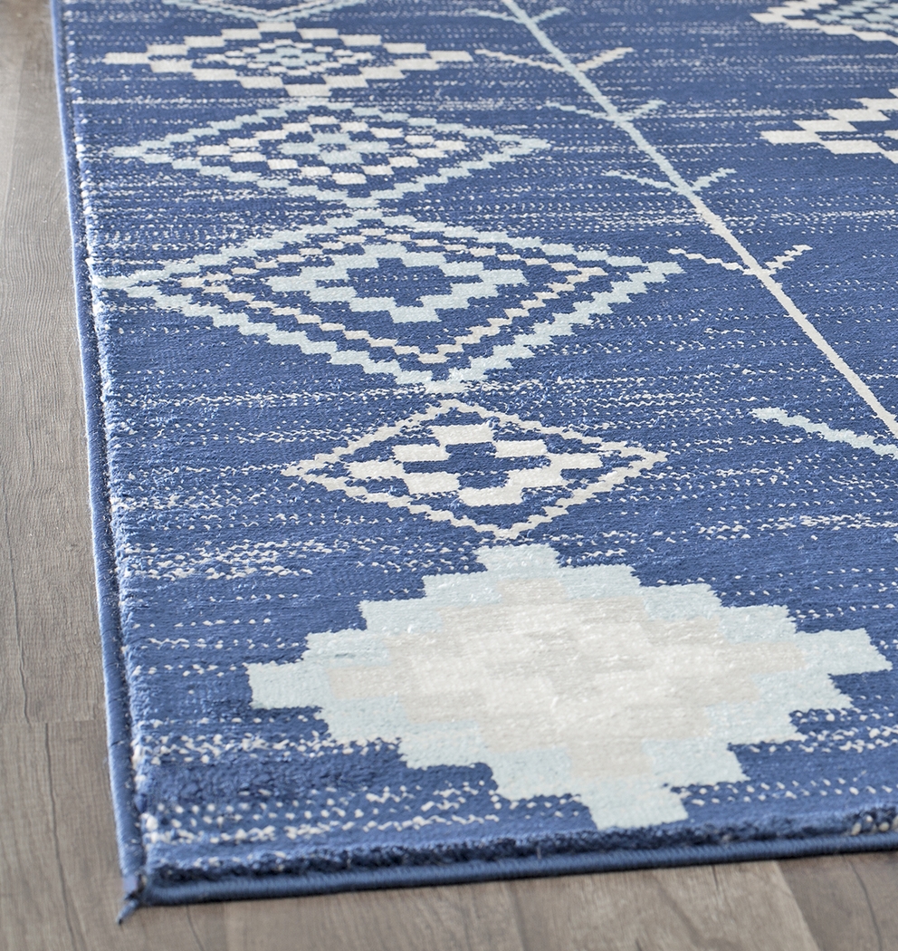 CosmoLiving By Cosmopolitan Lowyn Blue 5' x 7' Rug - Thumbnail - Image 2