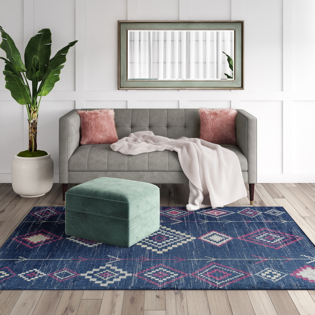 CosmoLiving By Cosmopolitan Lowyn Navy 8' x 10' Rug - Thumbnail - Image 5