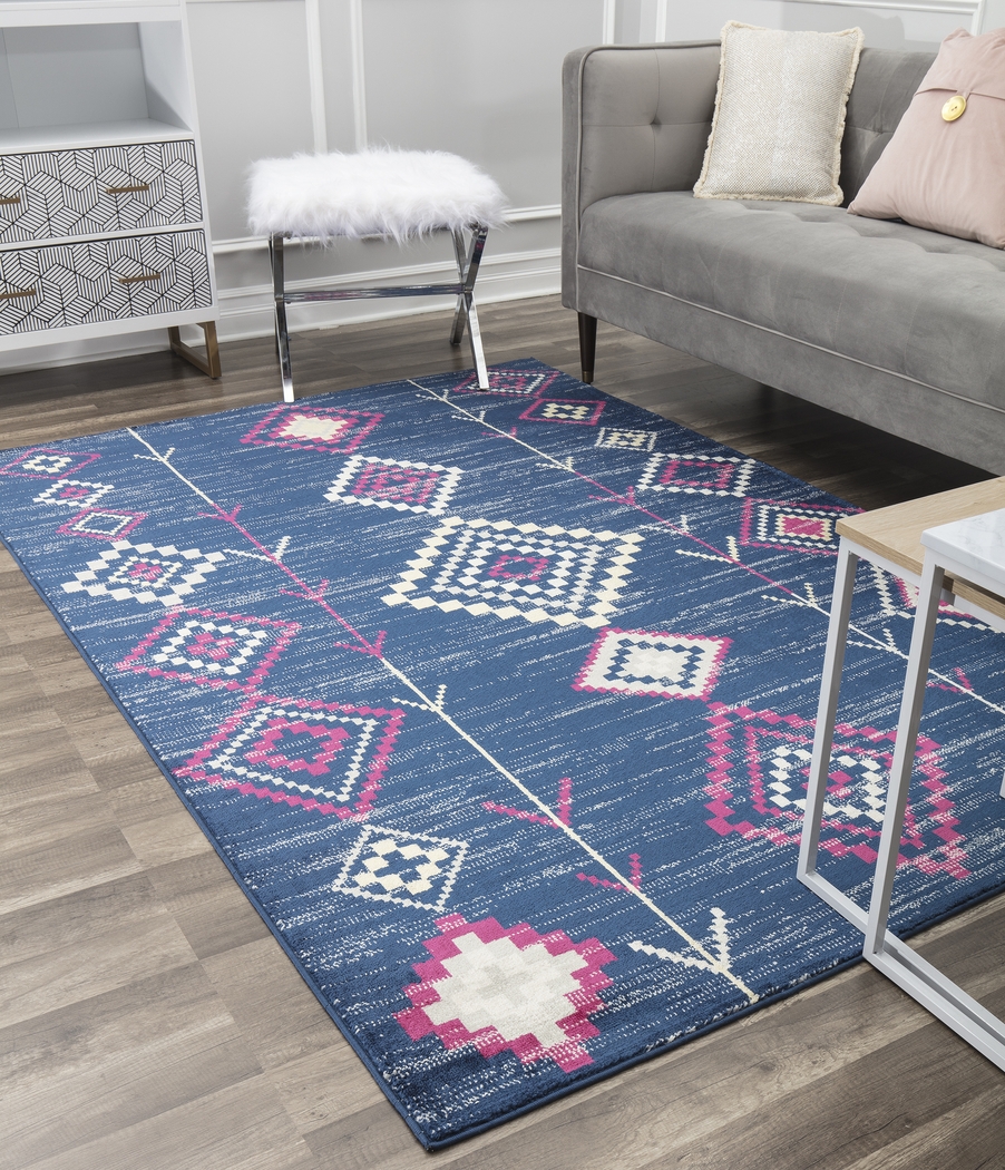 CosmoLiving By Cosmopolitan Lowyn Navy 8' x 10' Rug - Thumbnail - Image 6