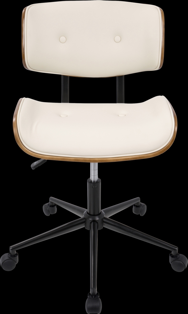 Loxley Cream Adjustable Desk Chair - Thumbnail - Image 2