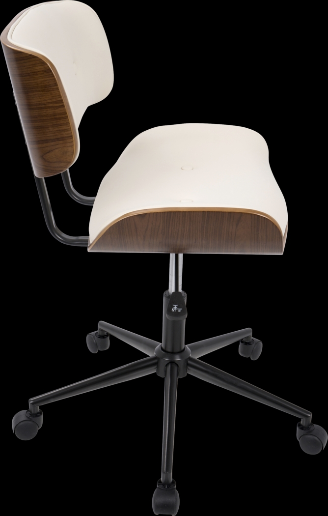 Loxley Cream Adjustable Desk Chair - Thumbnail - Image 3