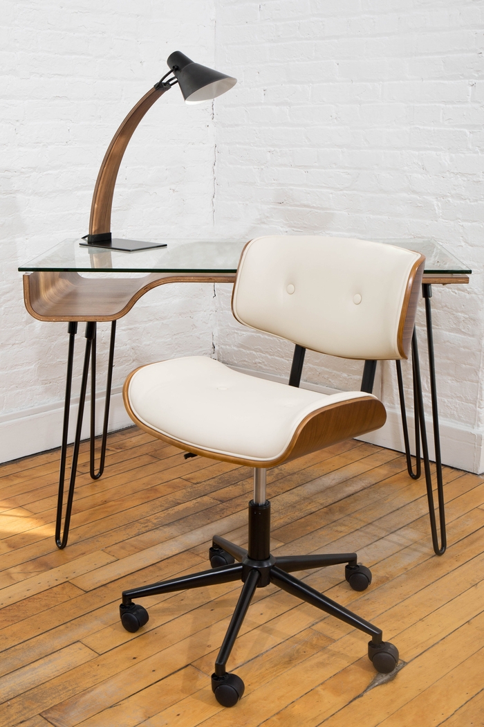 Loxley Cream Adjustable Desk Chair - Thumbnail - Image 5