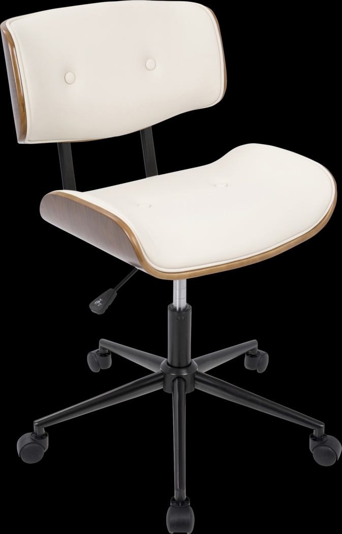 Loxley Cream Adjustable Desk Chair - Thumbnail - Image 1