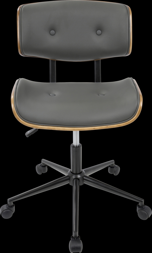Loxley Gray Adjustable Desk Chair - Thumbnail - Image 2
