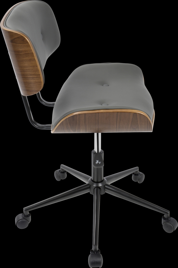 Loxley Gray Adjustable Desk Chair - Thumbnail - Image 3