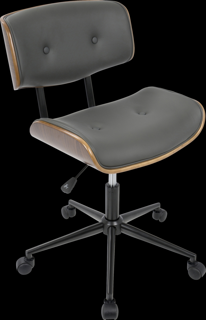 Loxley Gray Adjustable Desk Chair - Thumbnail - Image 1