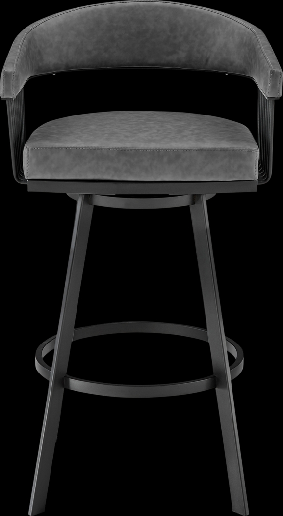 Lubna Gray Swivel Barstool - Thumbnail - Image 2