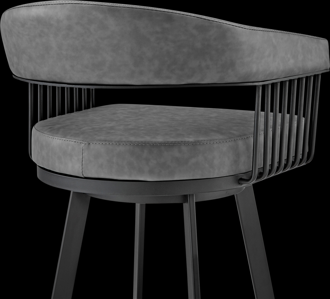 Lubna Gray Swivel Barstool - Thumbnail - Image 7