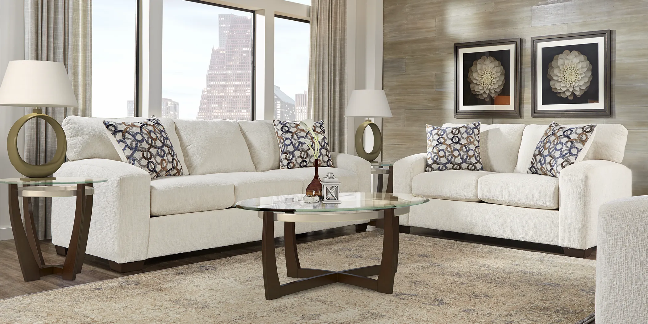 Lucan Cream 8 Pc Living Room - Thumbnail - Image 1