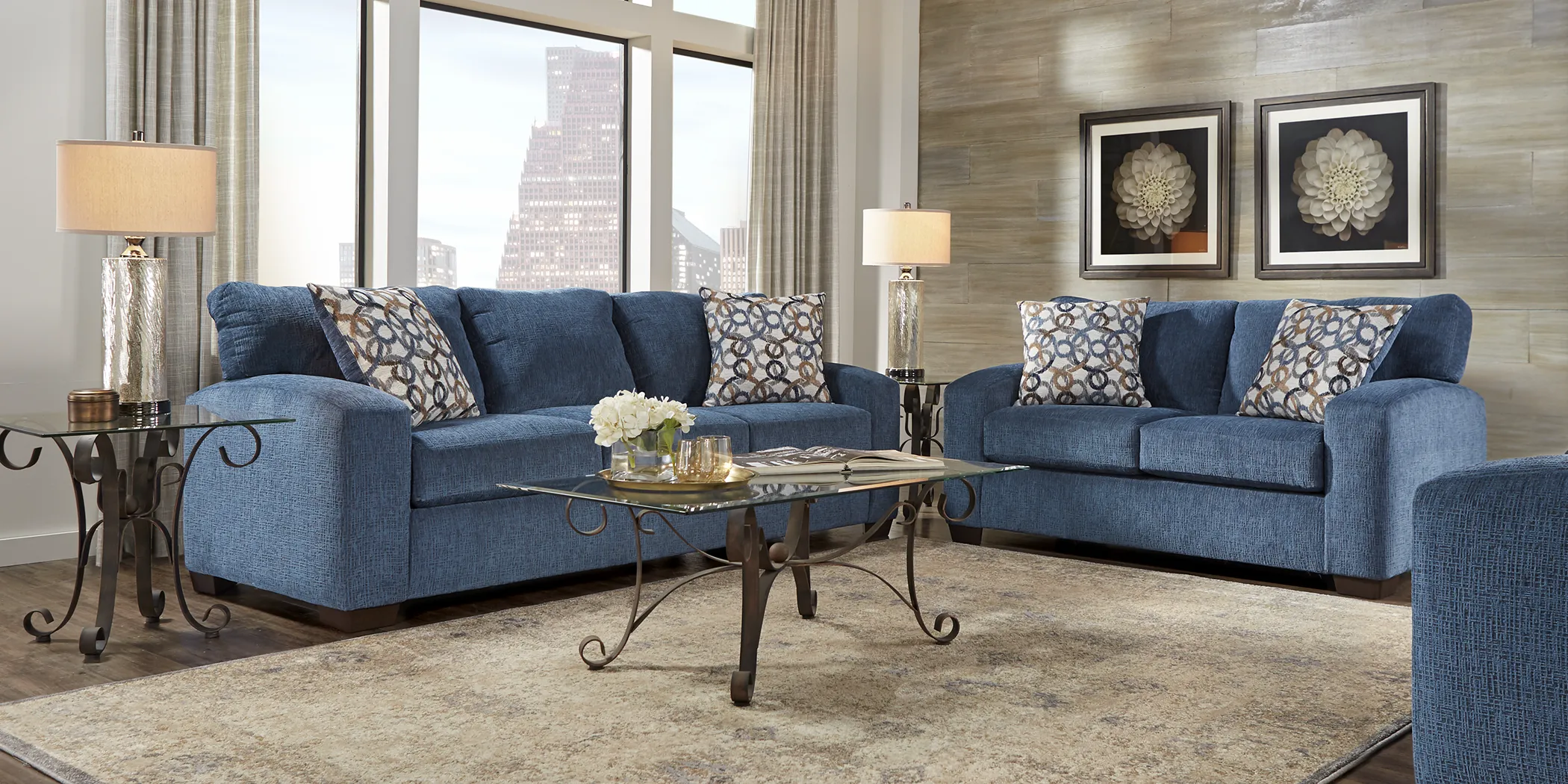 Lucan Navy 7 Pc Living Room - Thumbnail - Image 1