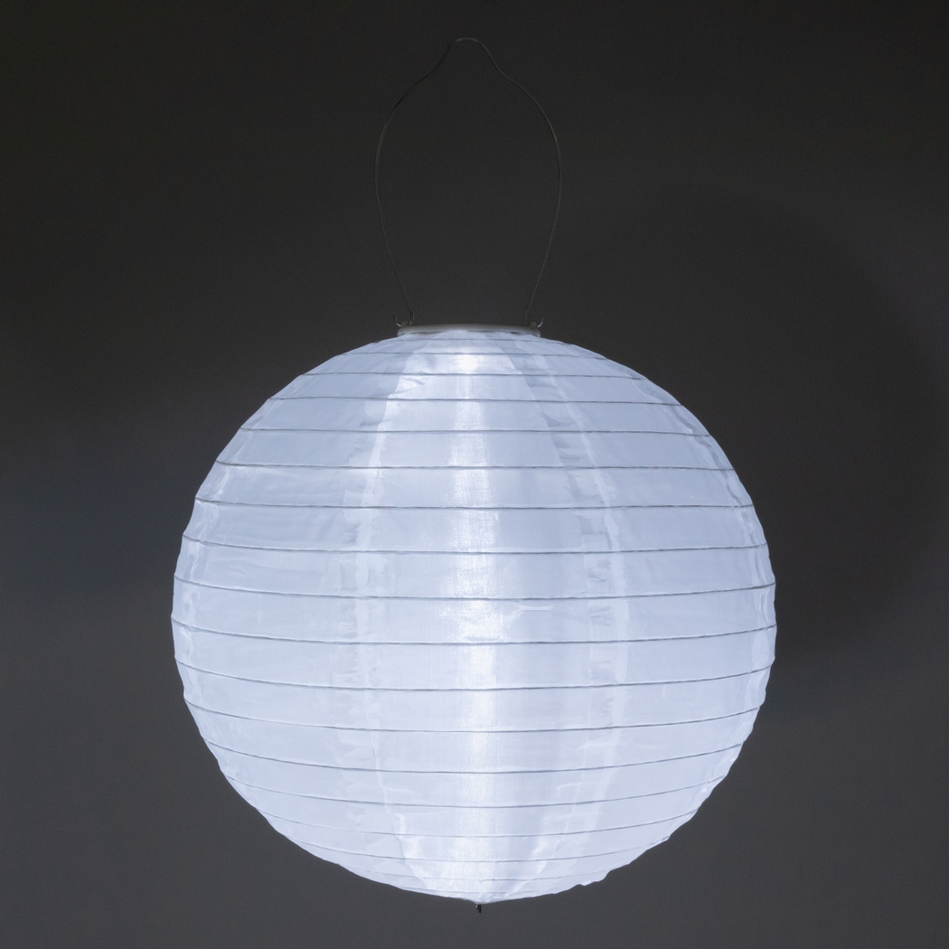 Lucene White Outdoor Solar Lantern - Thumbnail - Image 2