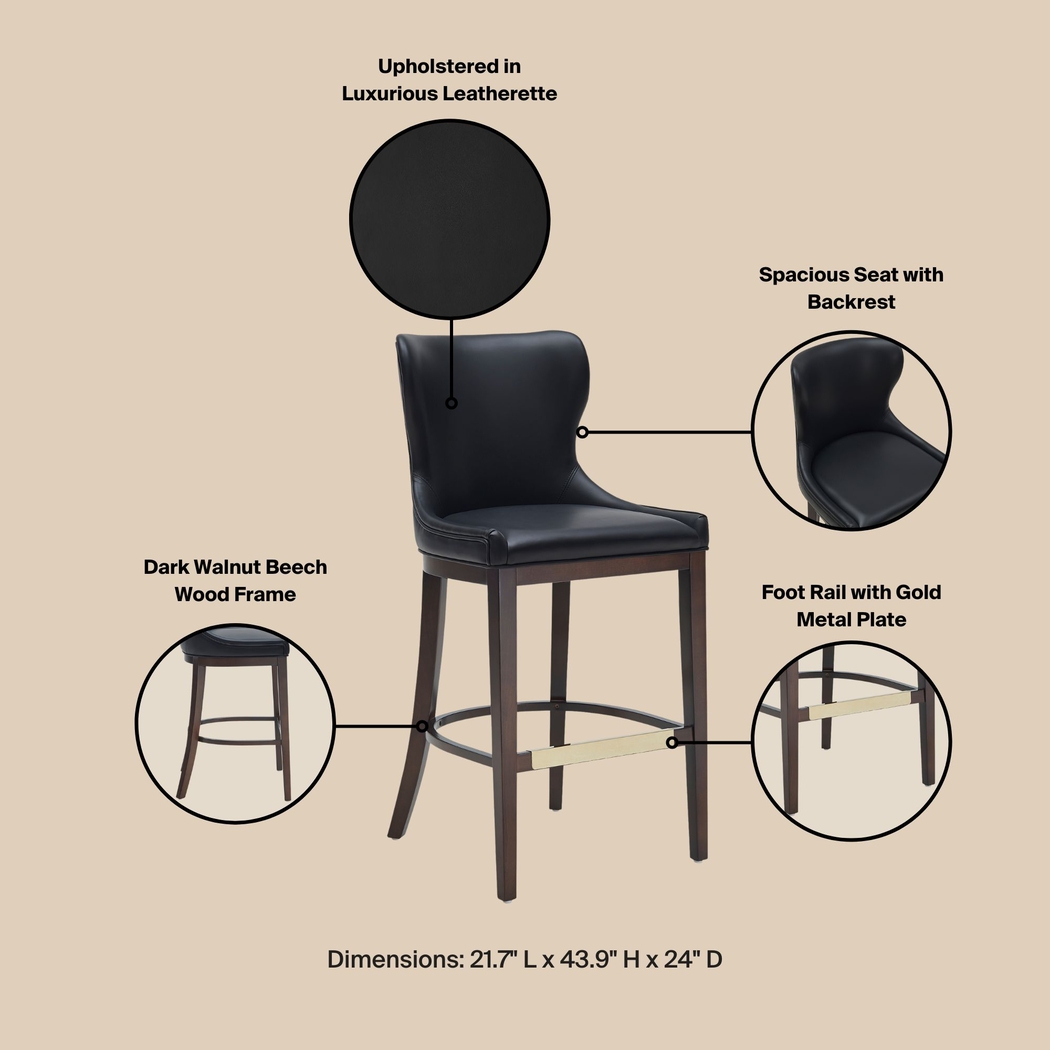 Lucentwater Black Barstool - Thumbnail - Image 4