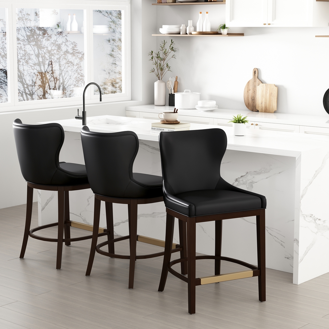 Lucentwater Black Counter Height Stool - Thumbnail - Image 2