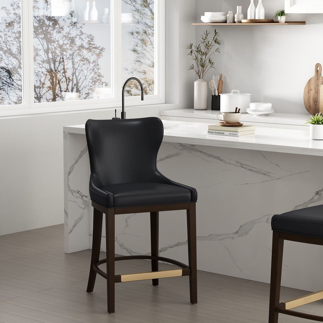 Lucentwater Black Counter Height Stool - Thumbnail - Image 3
