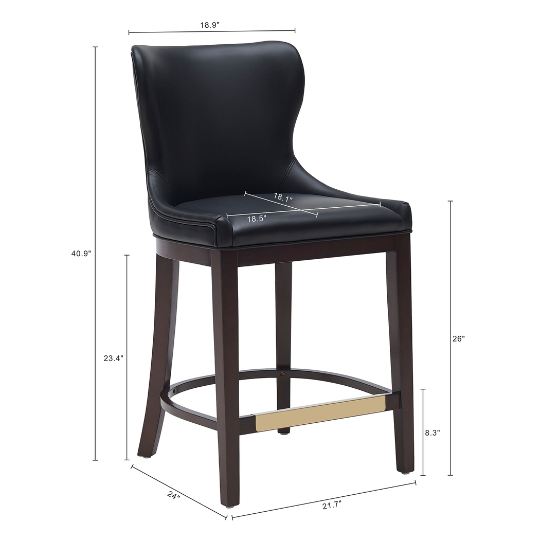 Lucentwater Black Counter Height Stool - Thumbnail - Image 5