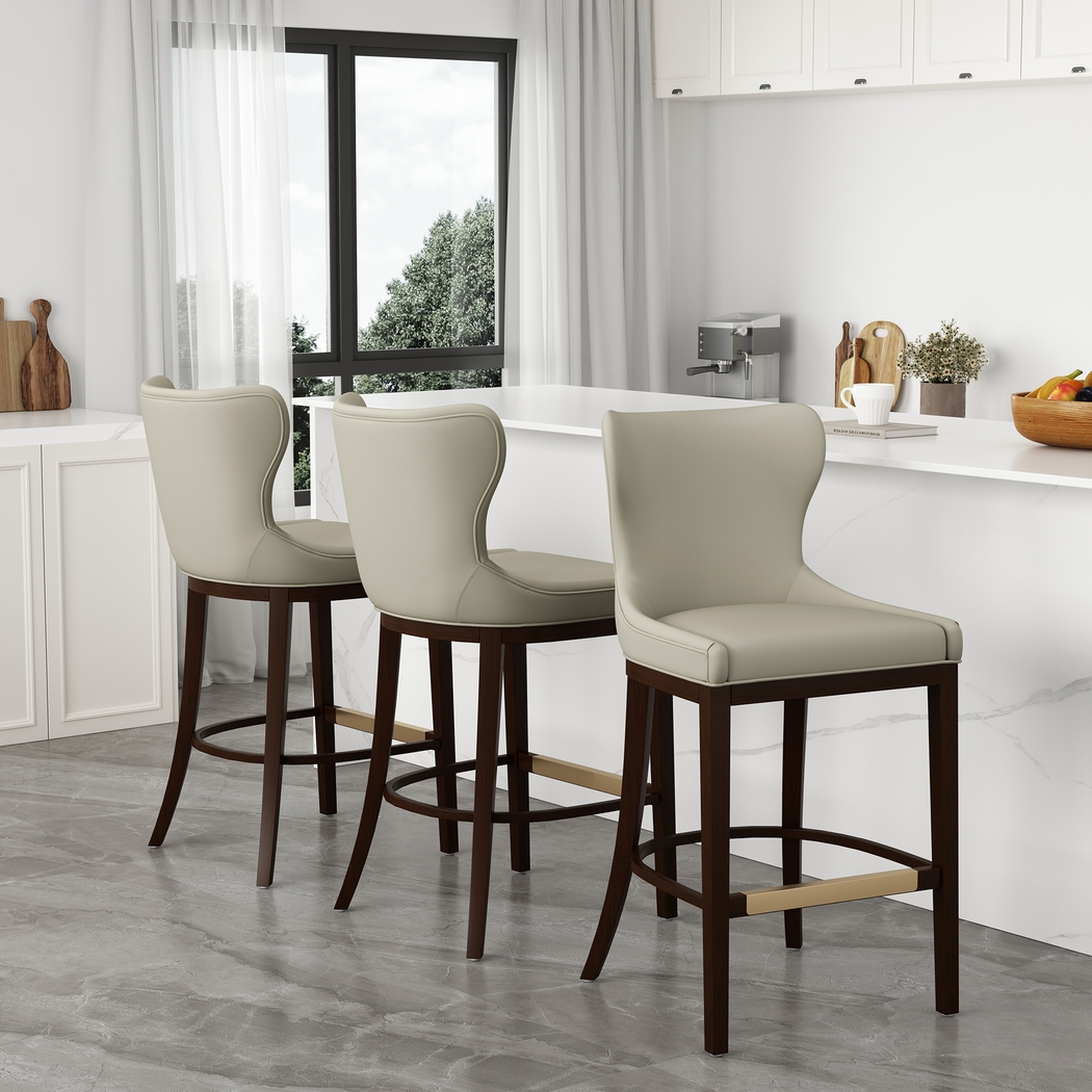 Lucentwater Stone Gray Barstool - Thumbnail - Image 2