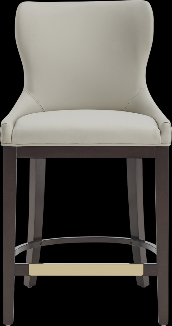 Lucentwater Stone Gray Counter Height Stool - Thumbnail - Image 1