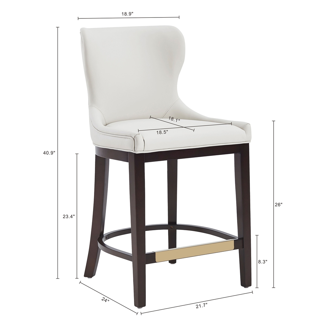 Lucentwater White Counter Height Stool - Thumbnail - Image 5