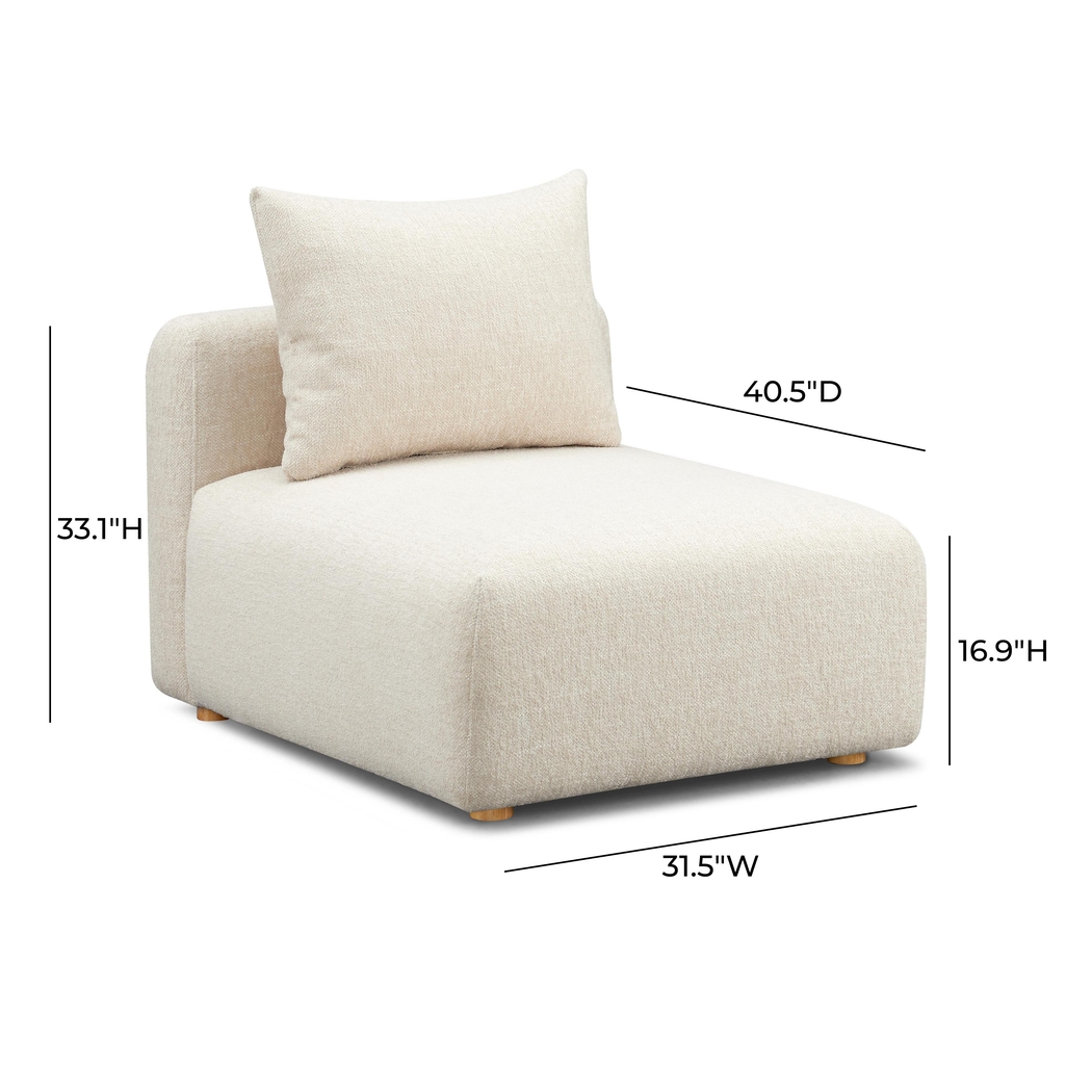 Luciay Cream Accent Chair - Thumbnail - Image 4