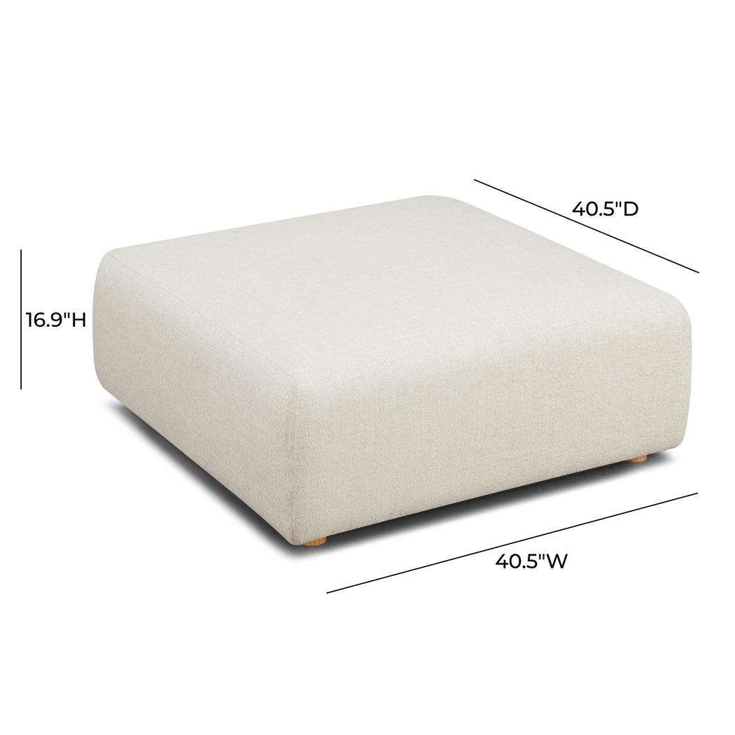 Luciay Cream Ottoman - Thumbnail - Image 4