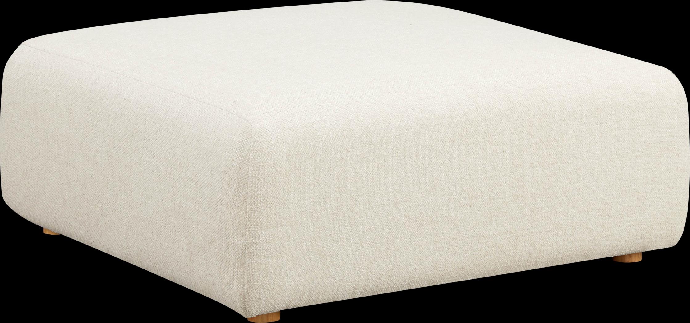 Luciay Cream Ottoman - Thumbnail - Image 1