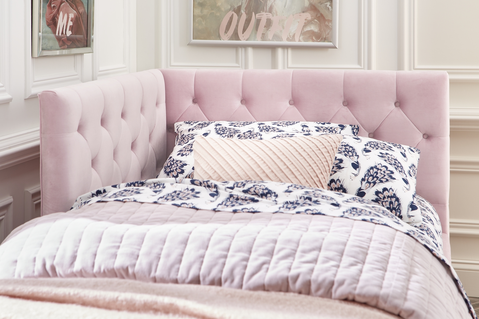 Kids Lucie Pink 3 Pc Twin Corner Bed - Thumbnail - Image 3