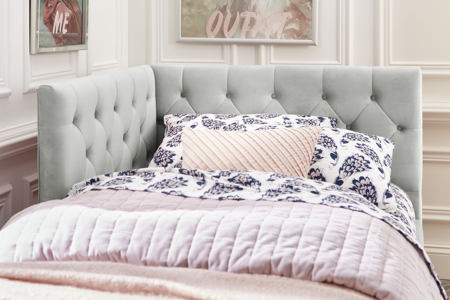 Kids Lucie Silver 3 Pc Twin Corner Bed - Thumbnail - Image 3