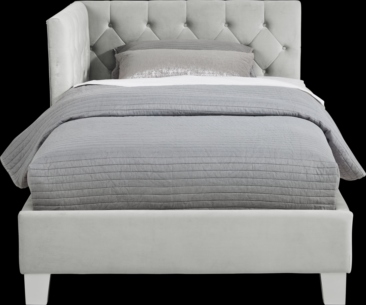 Kids Lucie Silver 3 Pc Twin Corner Bed - Thumbnail - Image 2