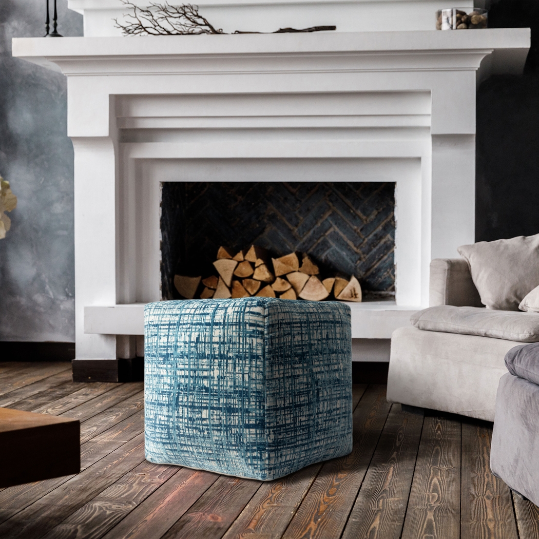 Lucilan Blue Pouf - Thumbnail - Image 3