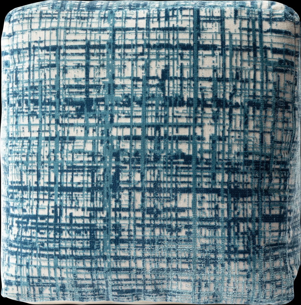 Lucilan Blue Pouf - Thumbnail - Image 1
