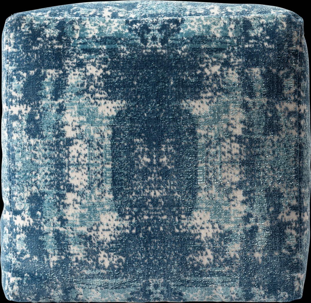 Natalina Dark Blue Pouf - Thumbnail - Image 1