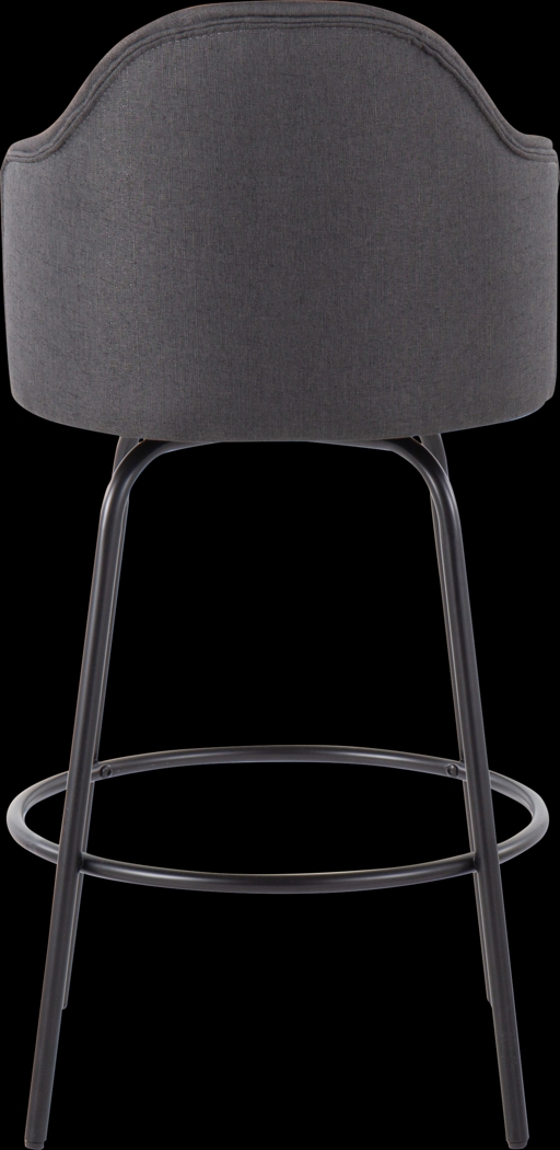 Lucile Lane Charcoal Swivel Counter Height Stool, Set of 2 - Thumbnail - Image 5