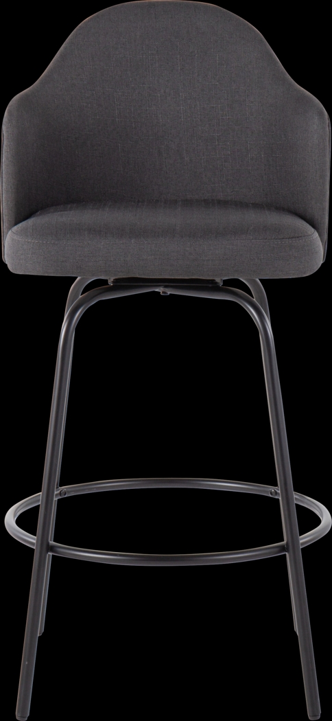 Lucile Lane Charcoal Swivel Counter Height Stool, Set of 2 - Thumbnail - Image 6