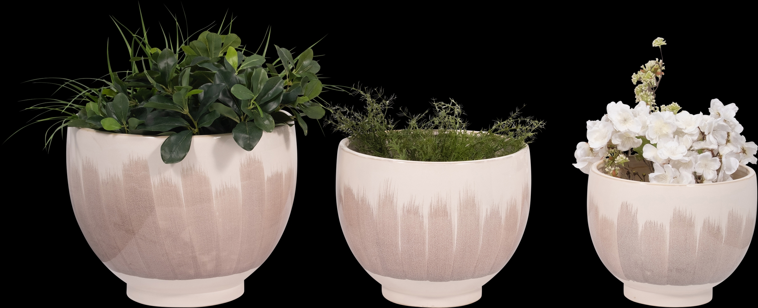 Lucinnda White Planter, Set of 3 - Thumbnail - Image 2