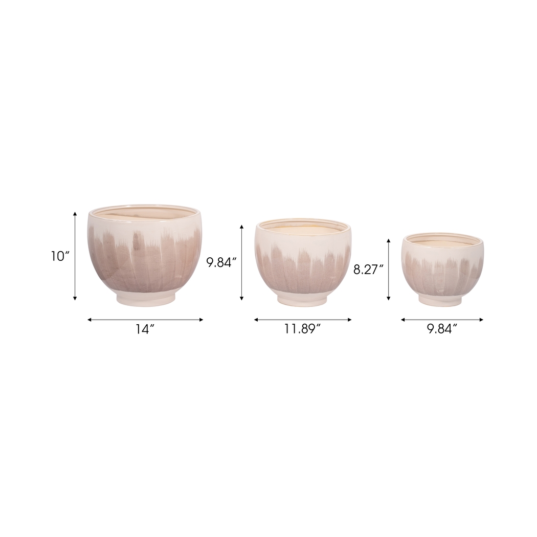 Lucinnda White Planter, Set of 3 - Thumbnail - Image 6