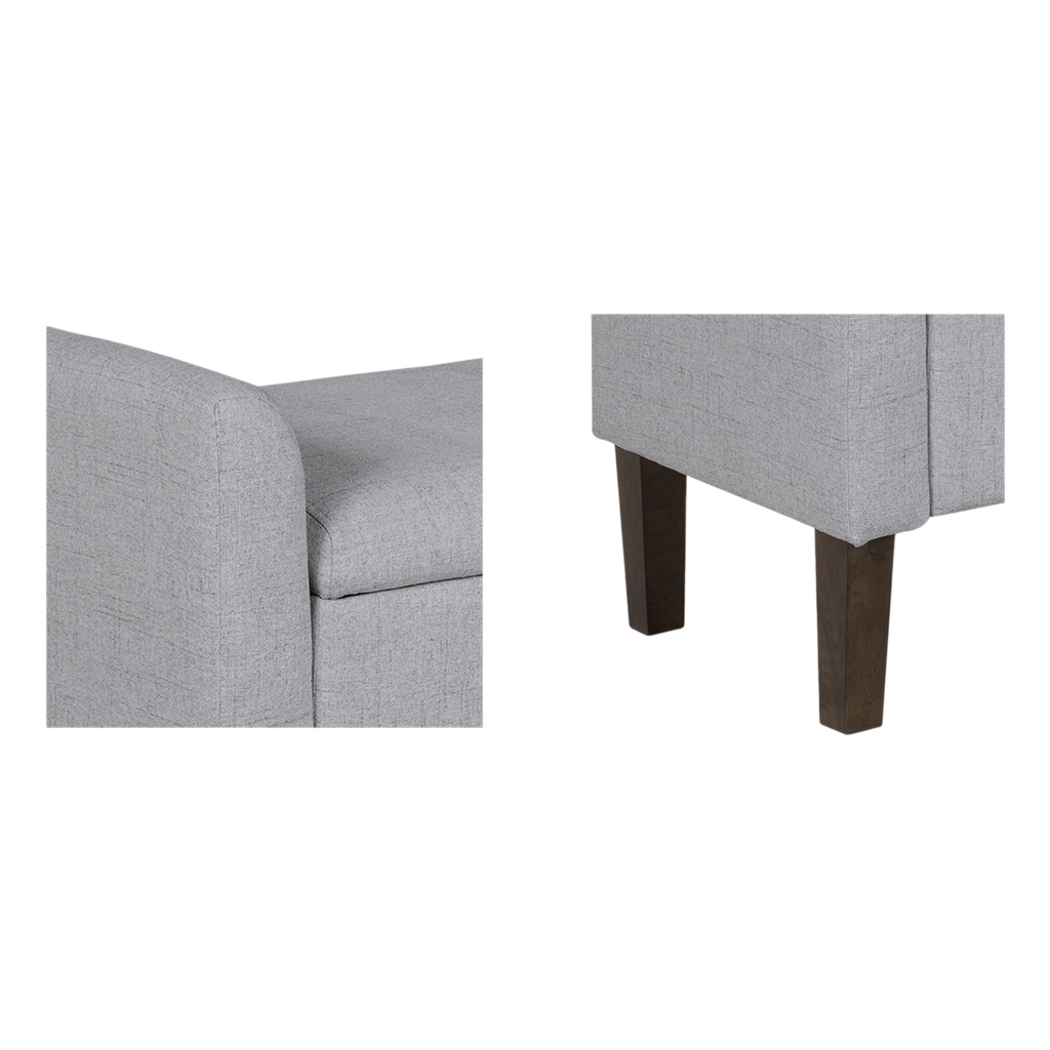 Luckenwald Light Gray Storage Bench - Thumbnail - Image 6