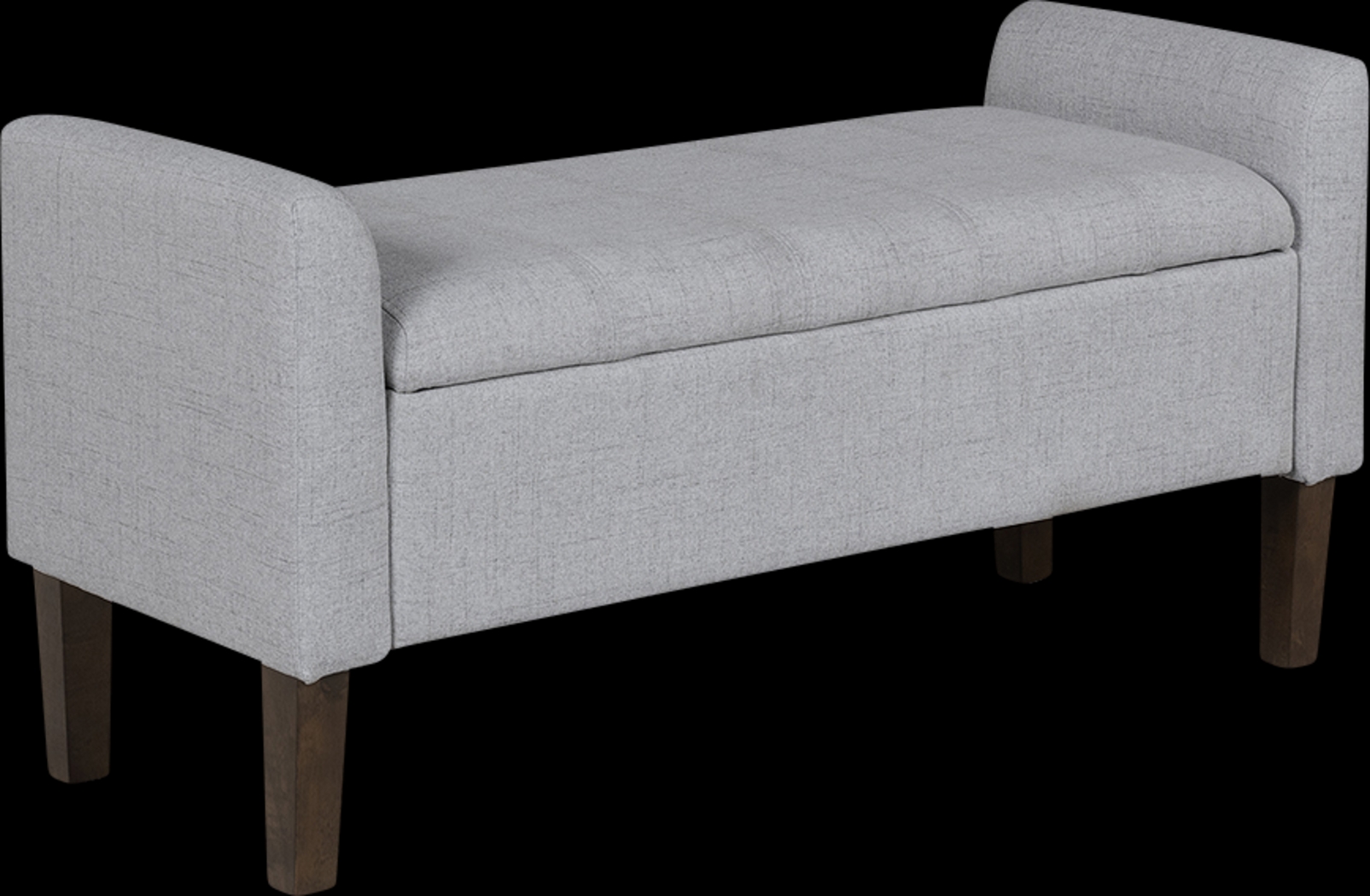 Luckenwald Light Gray Storage Bench - Thumbnail - Image 1