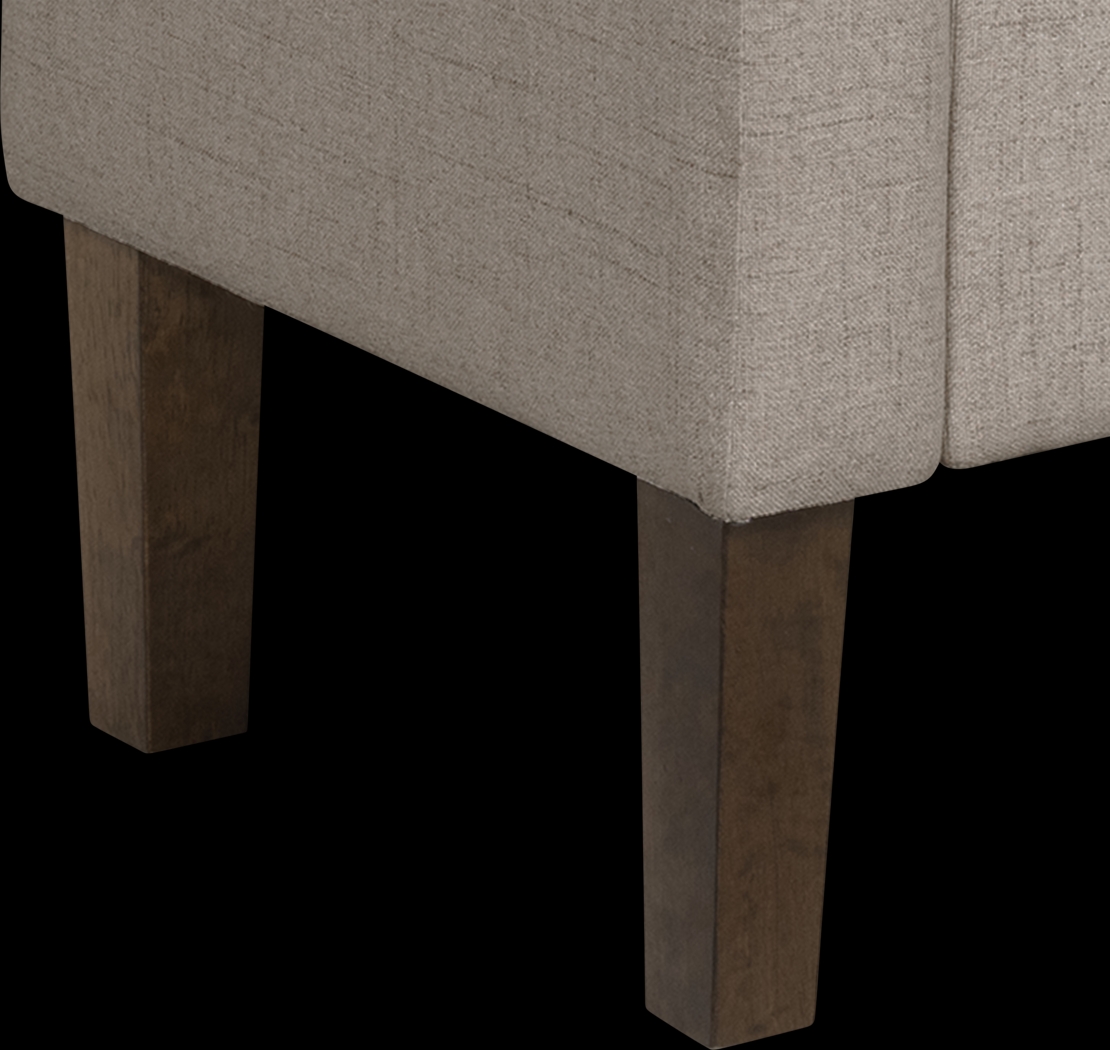 Luckenwald Taupe Storage Bench - Thumbnail - Image 4