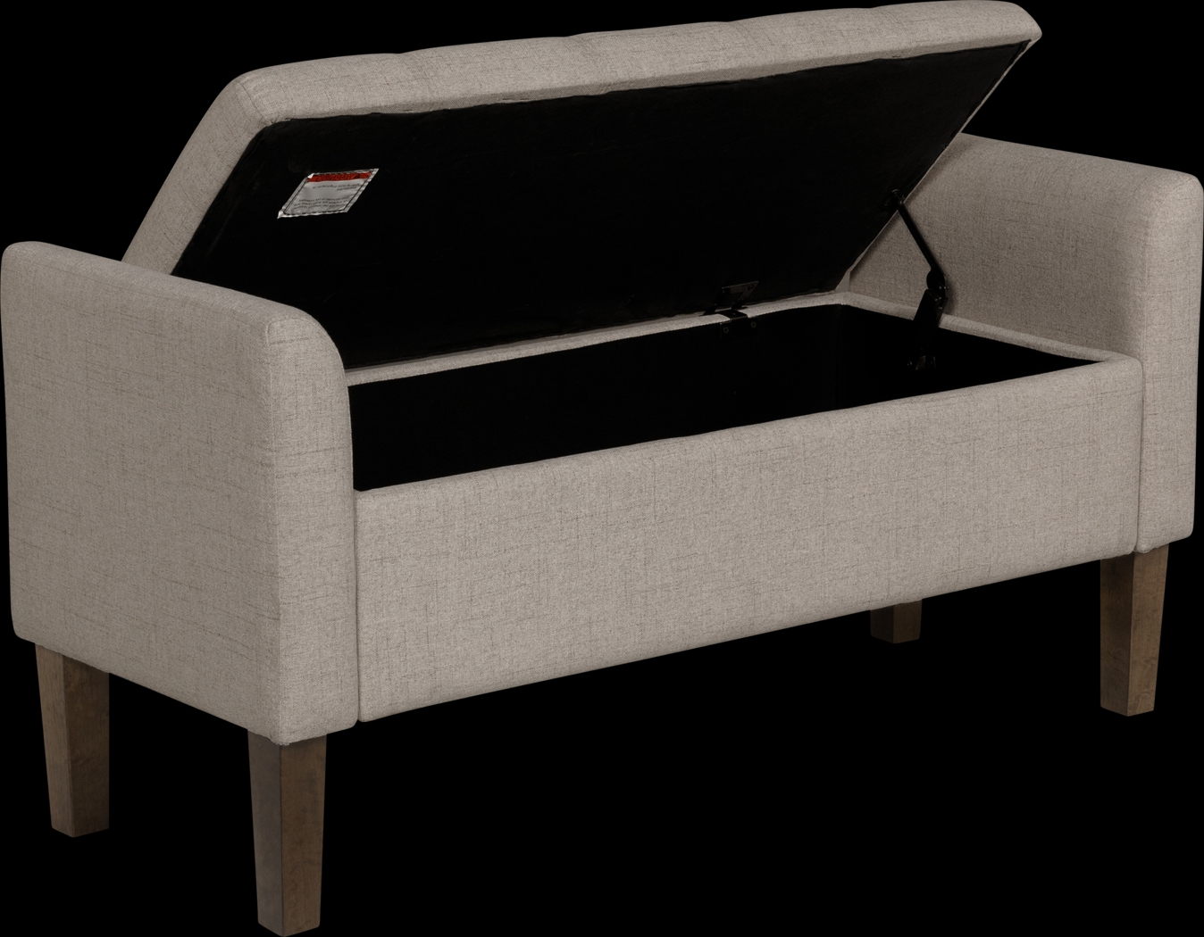 Luckenwald Taupe Storage Bench - Thumbnail - Image 6