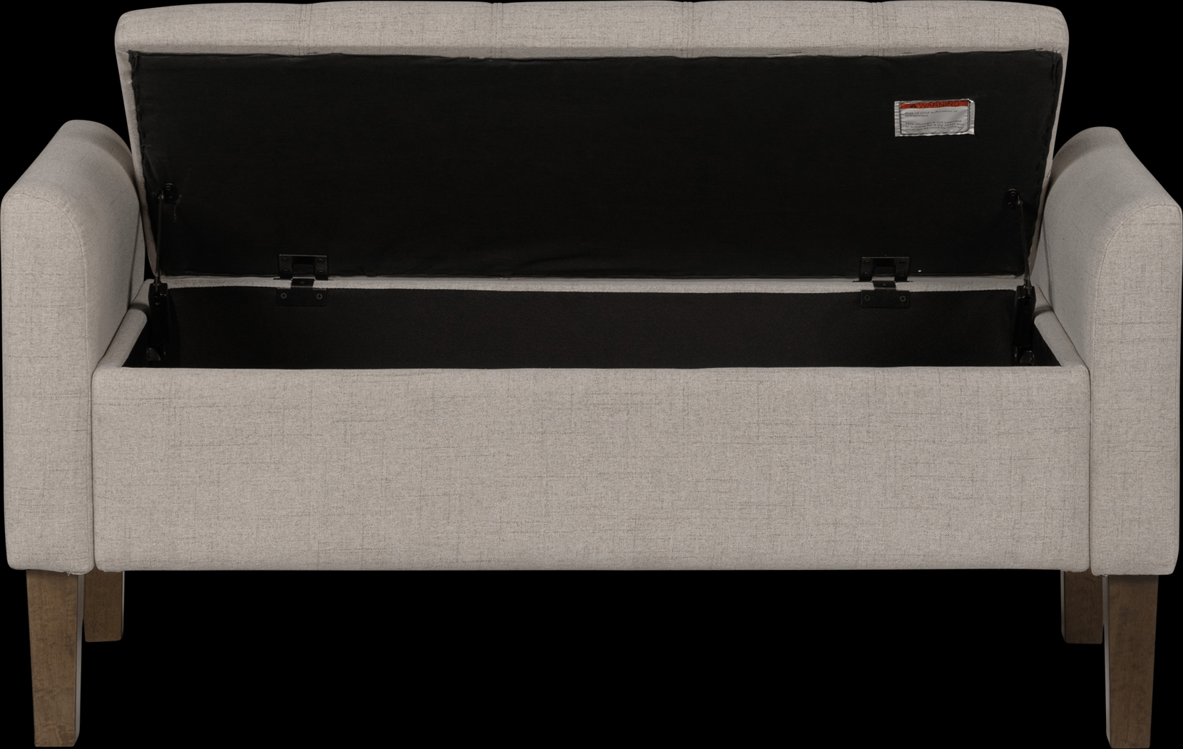 Luckenwald Taupe Storage Bench - Thumbnail - Image 8