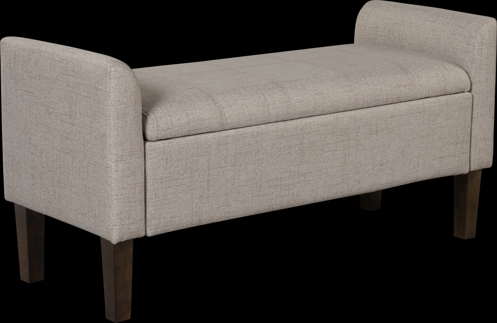 Luckenwald Taupe Storage Bench - Thumbnail - Image 1