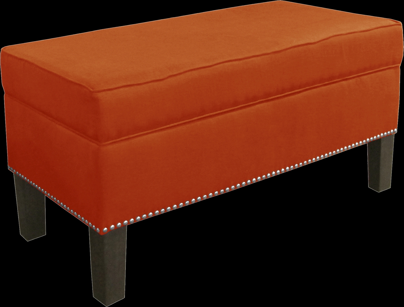 Lucy Lane Tangerine Storage Bench - Thumbnail - Image 1