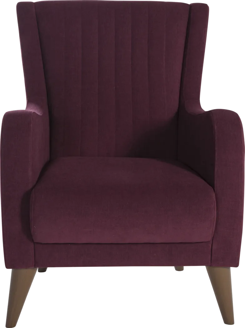 Ludmila Merlot Accent Chair - Thumbnail - Image 2