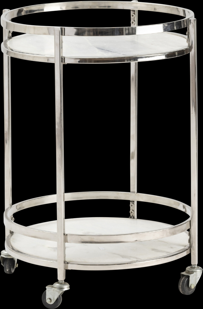 Ludson Silver Bar Cart - Thumbnail - Image 1