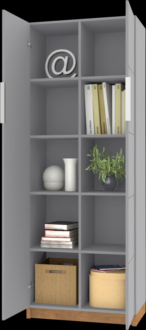 Lufberry Gray Bookcase - Thumbnail - Image 6